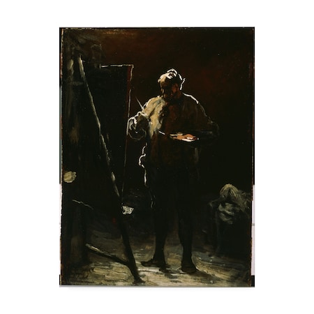Daumier 'The Painter At His Easel' Canvas Art,35x47
